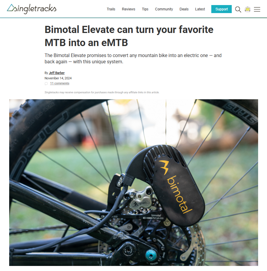 Bimotal Elevate reviewed on Singletracks